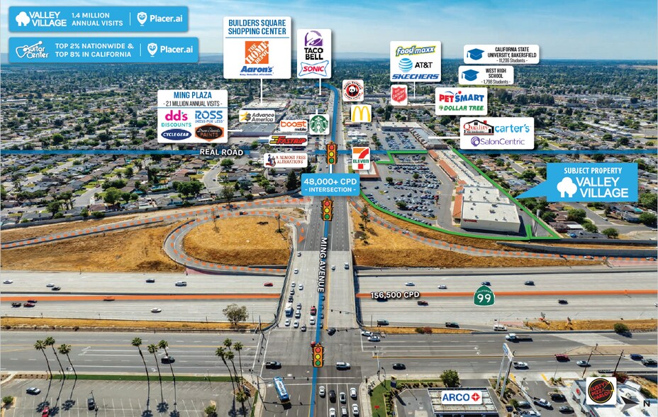 More Photos Of 3412-3690 Ming Ave, Bakersfield General Retail For Sale