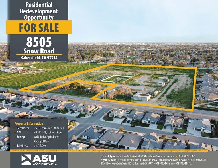 Primary Photo Of 8505 Snow Rd, Bakersfield Land For Sale