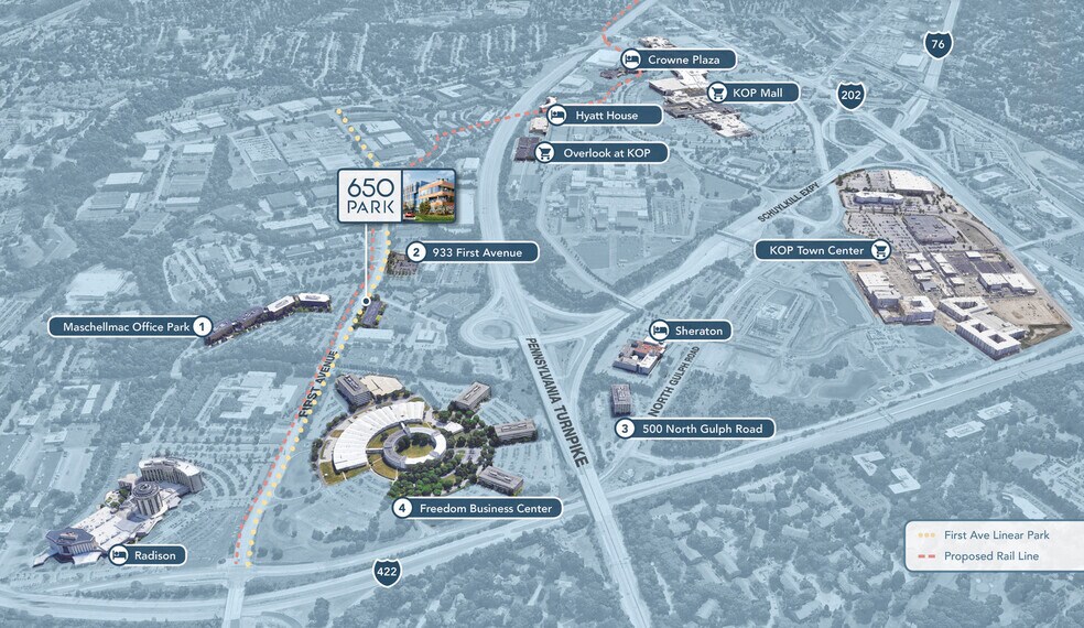 More Photos Of 650 Park Ave, King Of Prussia Office For Lease