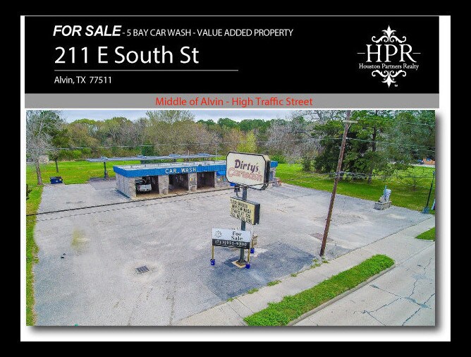 Primary Photo Of 211 E South St, Alvin Carwash For Sale