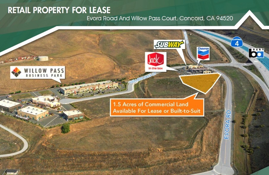 Primary Photo Of Evora Rd @ Willow Pass Court, Concord Land For Lease