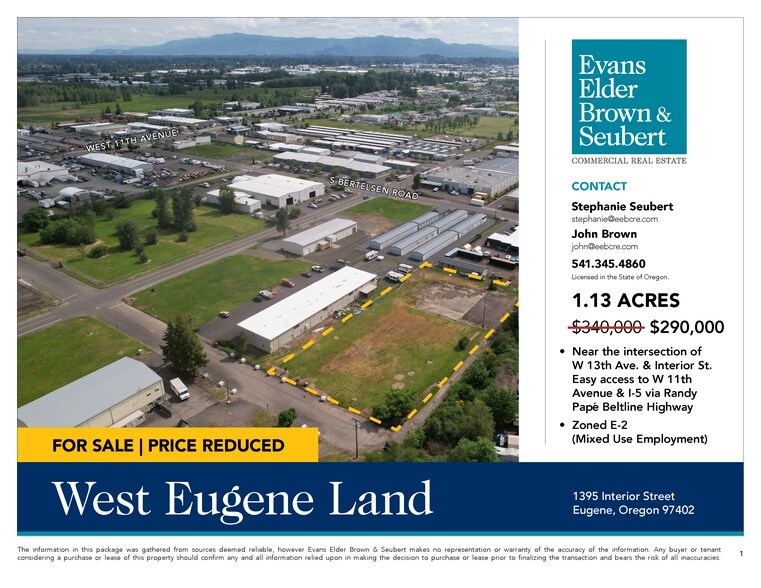 More Photos Of 1395 Interior st, Eugene Land For Sale