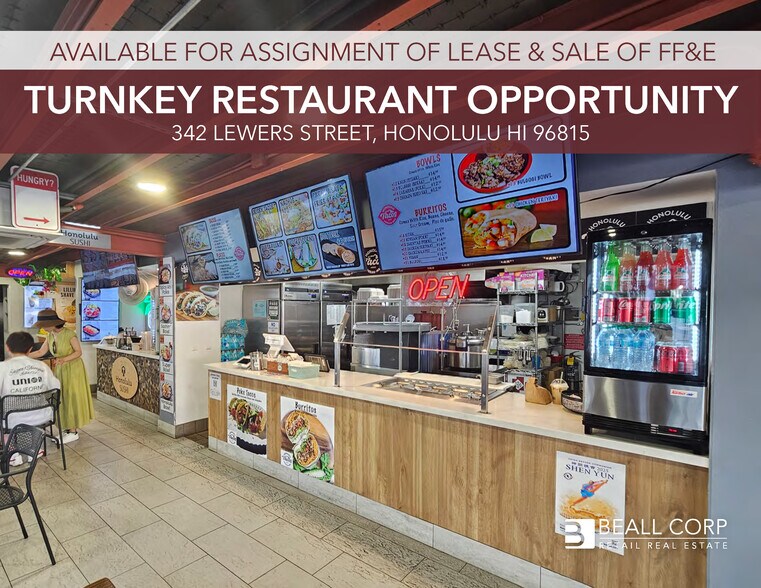 Primary Photo Of 342 Lewers St, Honolulu Restaurant For Lease