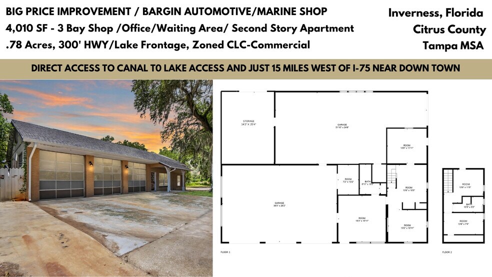 Primary Photo Of 8929 E Gulf To Lake Hwy, Inverness Auto Repair For Sale