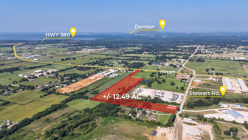 More Photos Of 4354 US 377, Aubrey Land For Sale