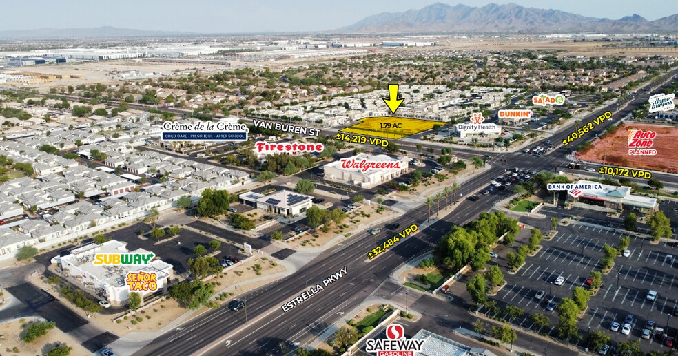 Primary Photo Of Estrella Pkwy & Van Buren St, Goodyear Land For Sale
