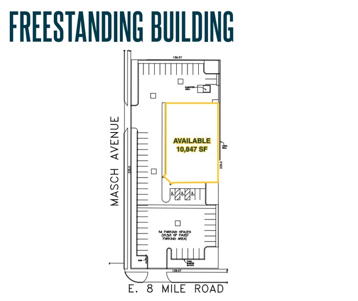 Primary Photo Of 4803 E 8 Mile Rd, Warren Freestanding For Lease