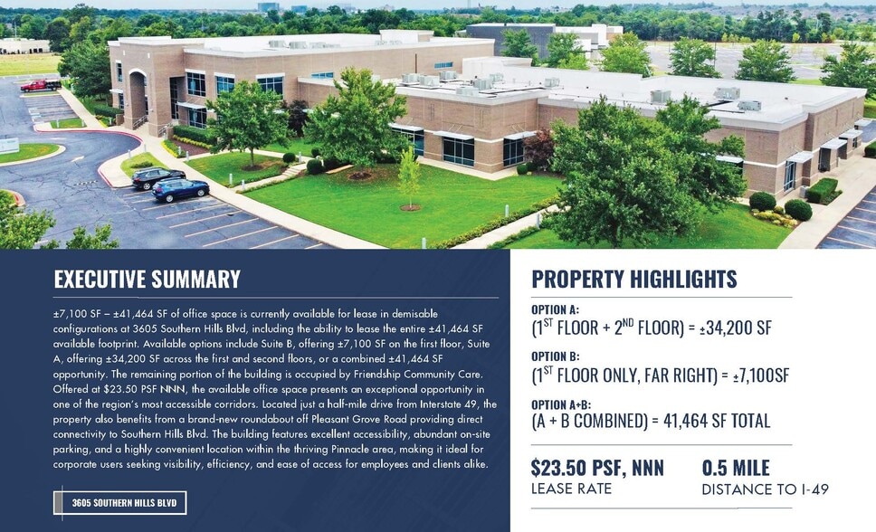 More Photos Of 3605 W Southern Hills Blvd, Rogers Office For Lease
