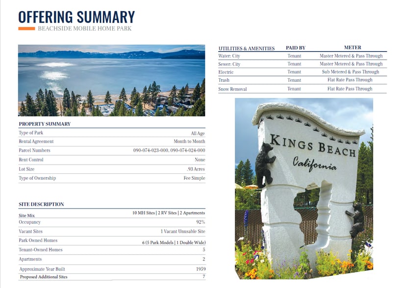 More Photos Of 8345 Trout Ave, Kings Beach Manufactured Housing Mobile Home Park For Sale