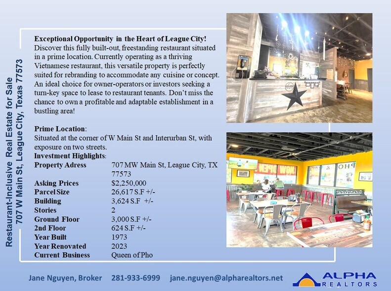 More Photos Of 707 W Main St, League City Restaurant For Sale