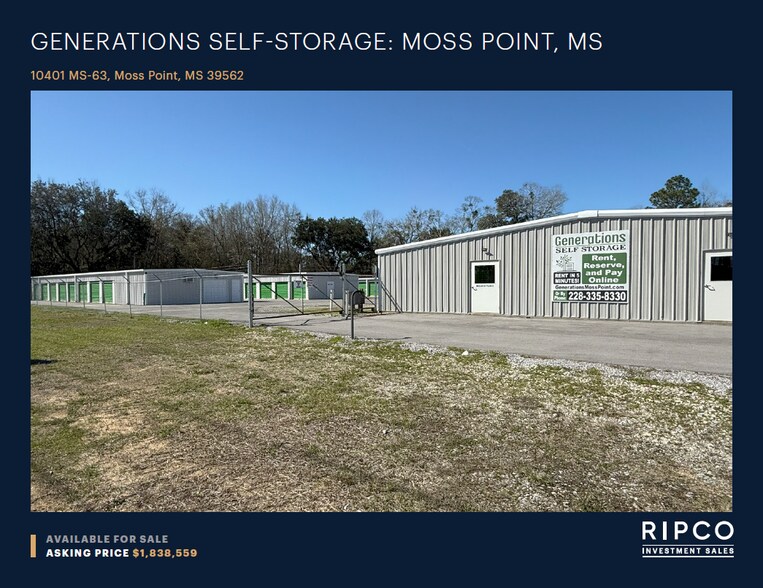 Primary Photo Of 10401 Hwy 63, Moss Point Self Storage For Sale