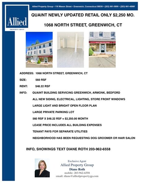 More Photos Of 1068 North St, Greenwich Storefront For Lease