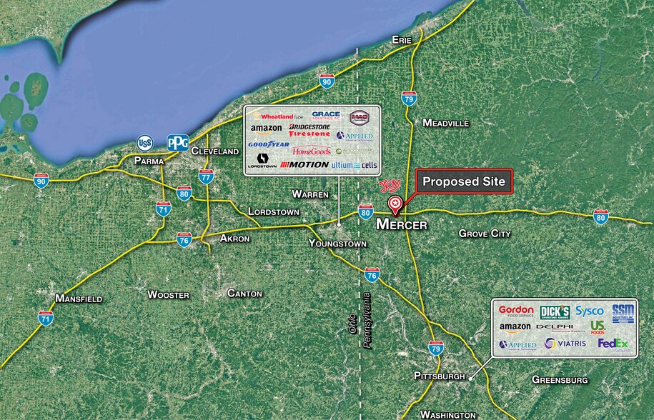 More Photos Of I-80 & Perry Highway, Mercer Distribution For Lease