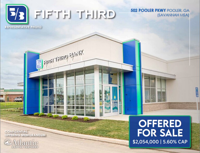 Primary Photo Of 502 Pooler Pky, Pooler Bank For Sale
