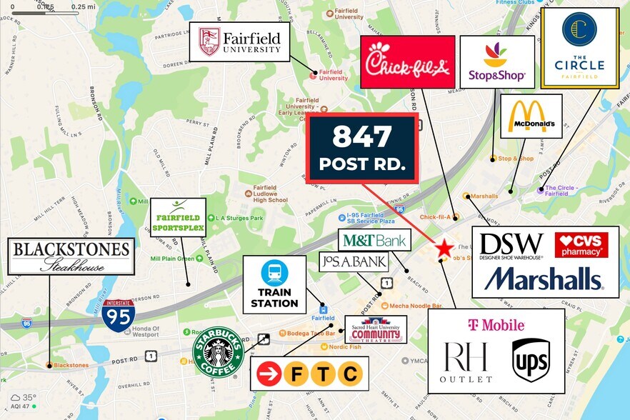 More Photos Of 837-923 Post Rd, Fairfield Unknown For Lease