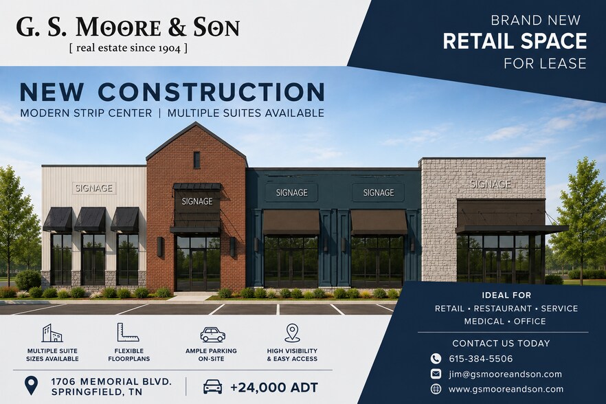 Primary Photo Of 1704-1706 Memorial Blvd, Springfield Warehouse For Lease