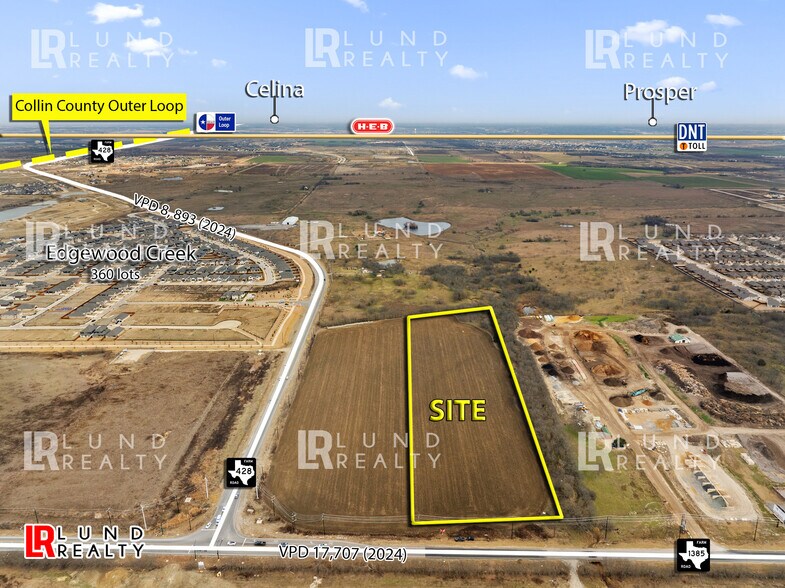 More Photos Of 9.485 Ac Corner FM-1385 & FM-428, Celina Land For Sale