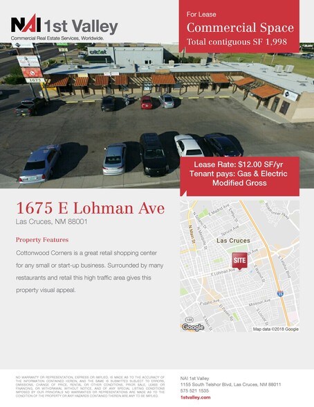 More Photos Of 1675 E Lohman Ave, Las Cruces Storefront For Lease