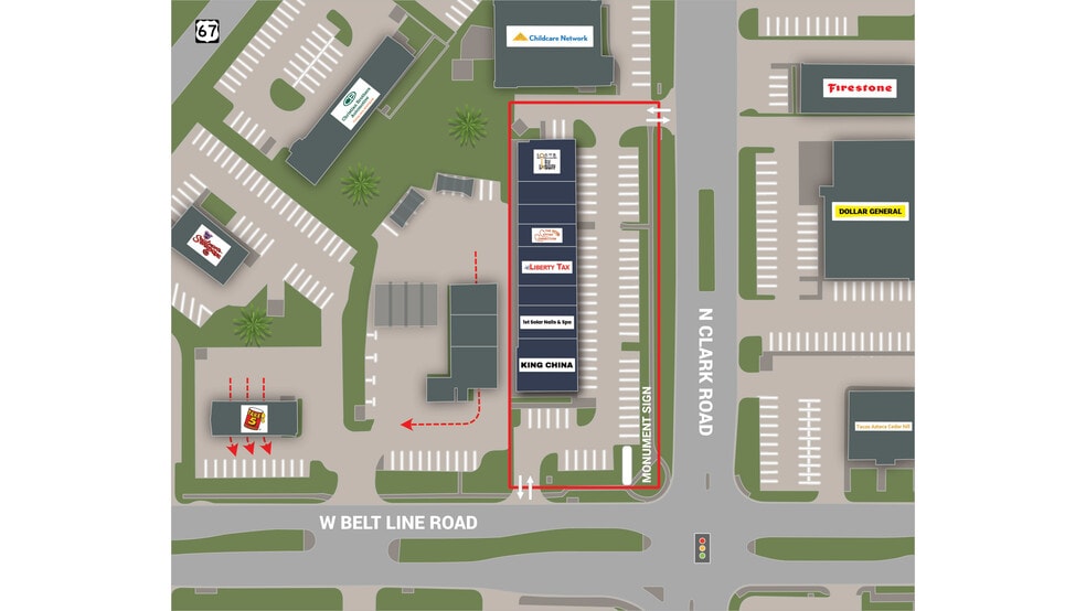 More Photos Of 125 N Clark Rd, Cedar Hill Storefront For Sale