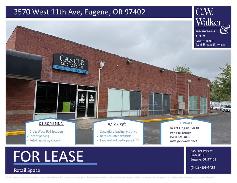 Primary Photo Of 3570 W 11th Ave, Eugene Storefront For Lease
