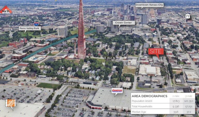 More Photos Of 3036 Gillham Rd, Kansas City Freestanding For Lease