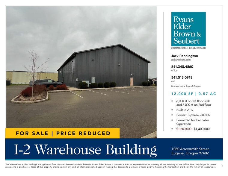 More Photos Of 1080 Arrowsmith St, Eugene Warehouse For Sale