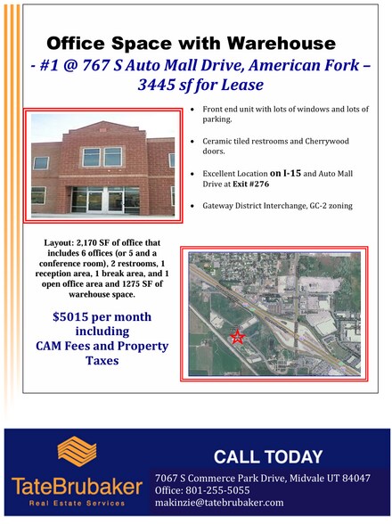 More Photos Of 767 S Auto Mall Dr, American Fork Warehouse For Lease