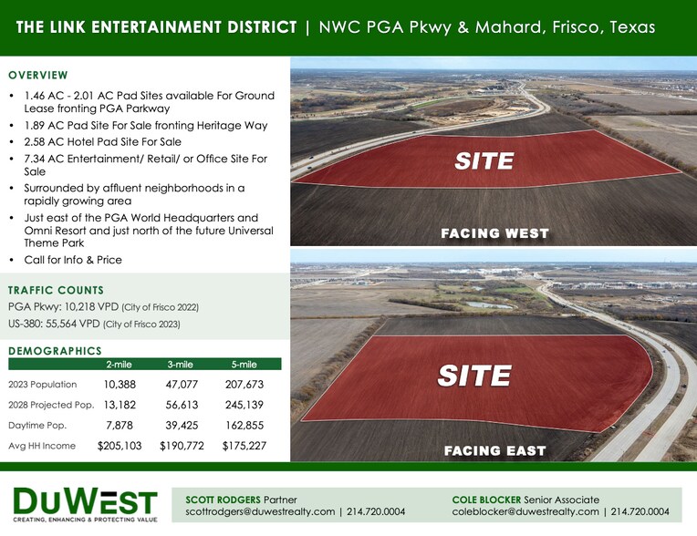 More Photos Of NWC PGA Pkwy & Mahard, Frisco Land For Sale