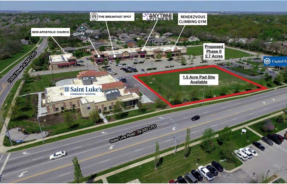 More Photos Of W State Line & 133rd St, Leawood Land For Lease