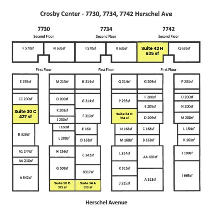 More Photos Of 7730-7742 Herschel Ave, La Jolla Office Residential For Lease
