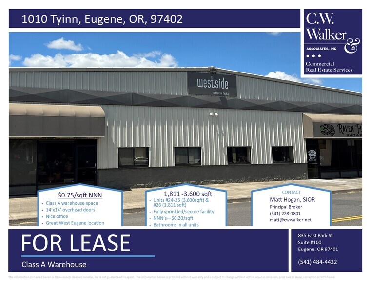 Primary Photo Of 1010 Tyinn St, Eugene Warehouse For Lease