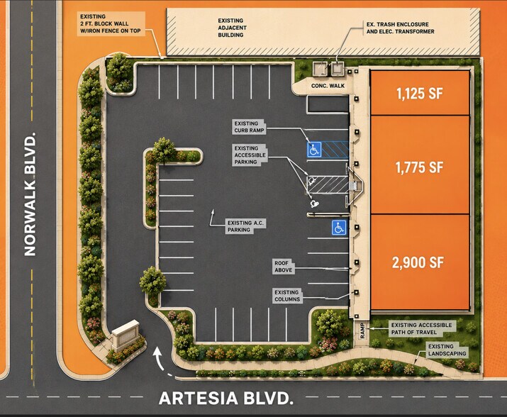 More Photos Of 17350-17380 Norwalk Blvd, Cerritos Unknown For Lease
