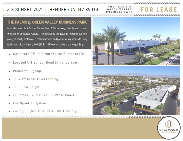 More Photos Of 8 Sunset Way, Henderson Showroom For Lease