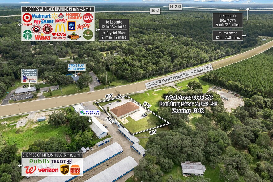 More Photos Of 1298 E Norvell Bryant Hwy, Hernando Freestanding For Sale