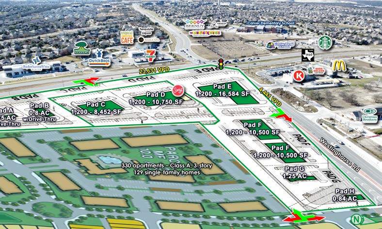 More Photos Of SE Corner Westinghouse Road and FM 1460, Georgetown Land For Sale