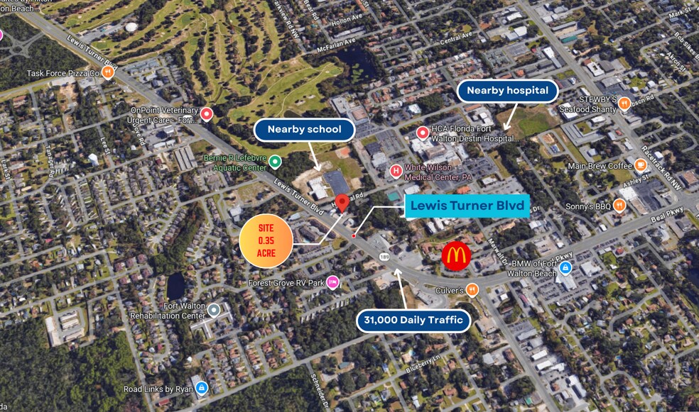 More Photos Of 1429 Lewis Turner Blvd, Fort Walton Beach Freestanding For Sale