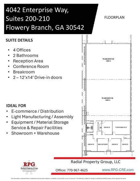 More Photos Of 4042 Enterprise Way, Flowery Branch Warehouse For Lease