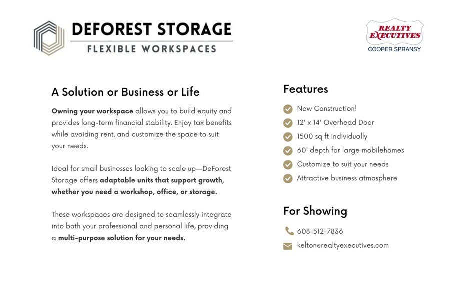 More Photos Of 7645 Grinde Rd, Deforest Warehouse For Sale