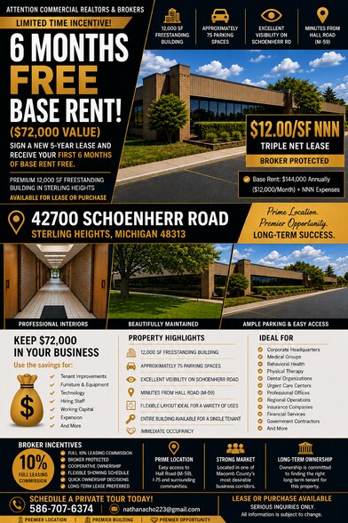 Primary Photo Of 42700 Schoenherr Rd, Sterling Heights Medical For Lease