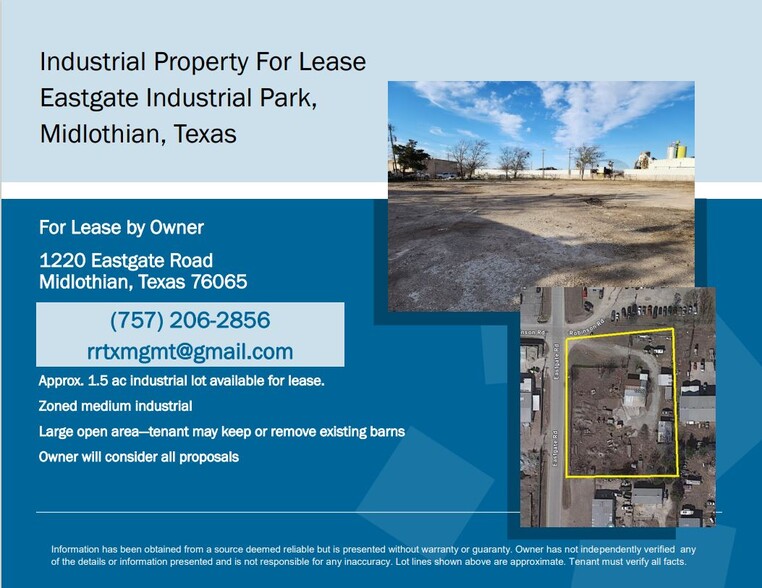 Primary Photo Of 1220 Eastgate Rd, Midlothian Land For Lease