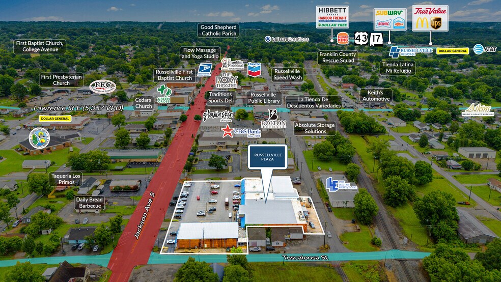 More Photos Of 306-318 Jackson Ave S, Russellville Storefront For Lease