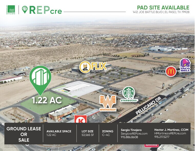 Primary Photo Of 1412 Joe Battle blvd, El Paso Land For Lease