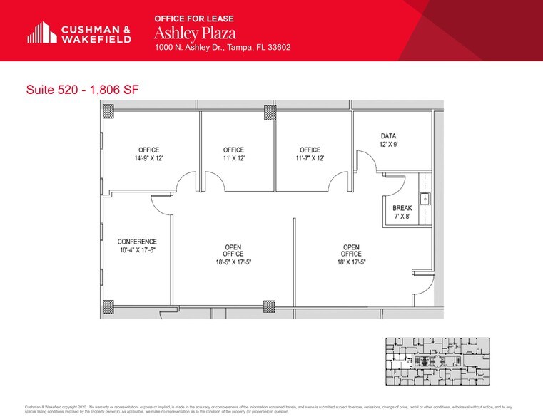 More Photos Of 1000 N Ashley Dr, Tampa Office For Lease
