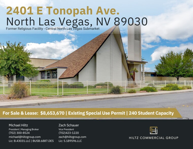 Primary Photo Of 2401 E Tonopah Ave, North Las Vegas Religious Facility For Sale