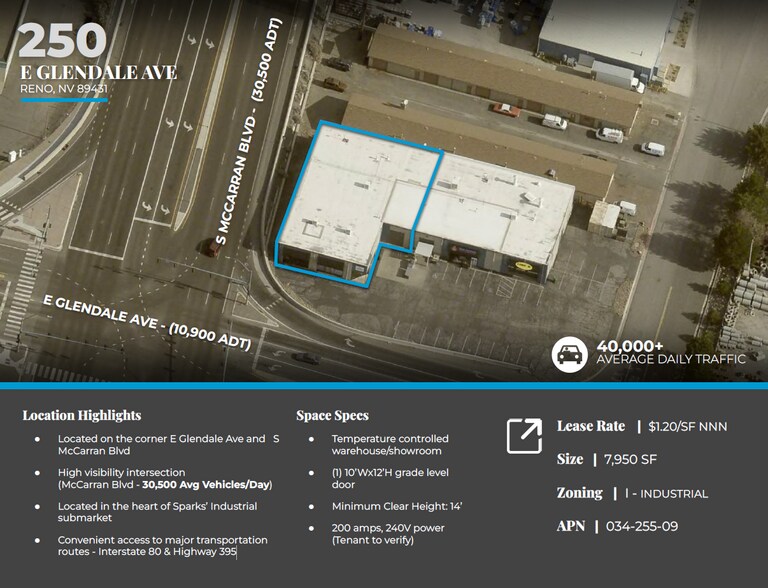 More Photos Of 250-254 E Glendale Ave, Sparks Warehouse For Lease