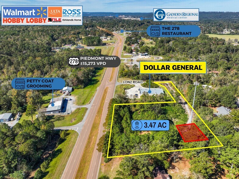 Primary Photo Of 1-1 Auction 347 Acre Parcel 15K VPD, 1510 Alabama Ave, Gadsden Land For Sale