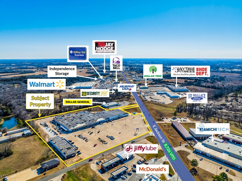 More Photos Of 1601-1623 E Jackson St, Hugo General Retail For Sale