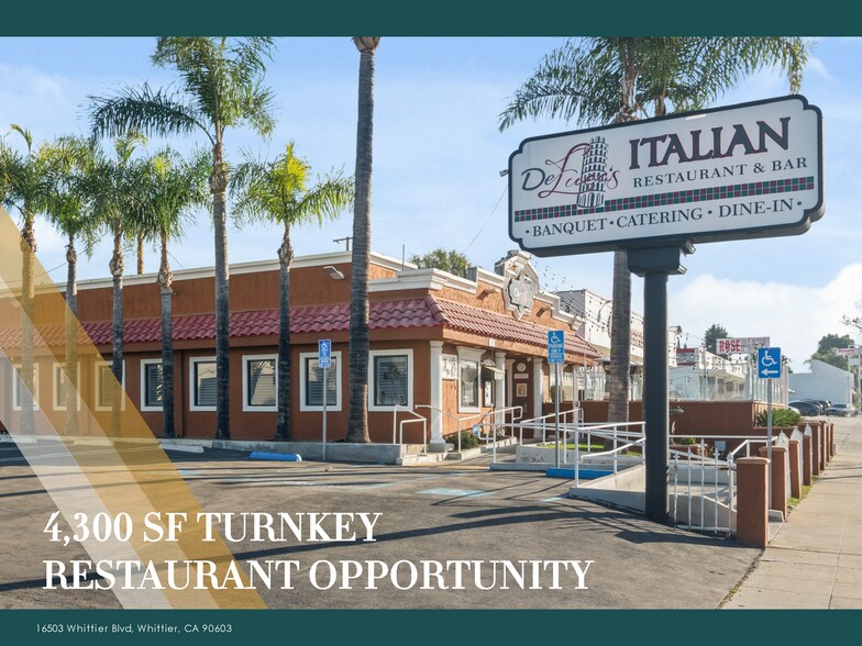 Primary Photo Of 16503 Whittier Blvd, Whittier Restaurant For Sale
