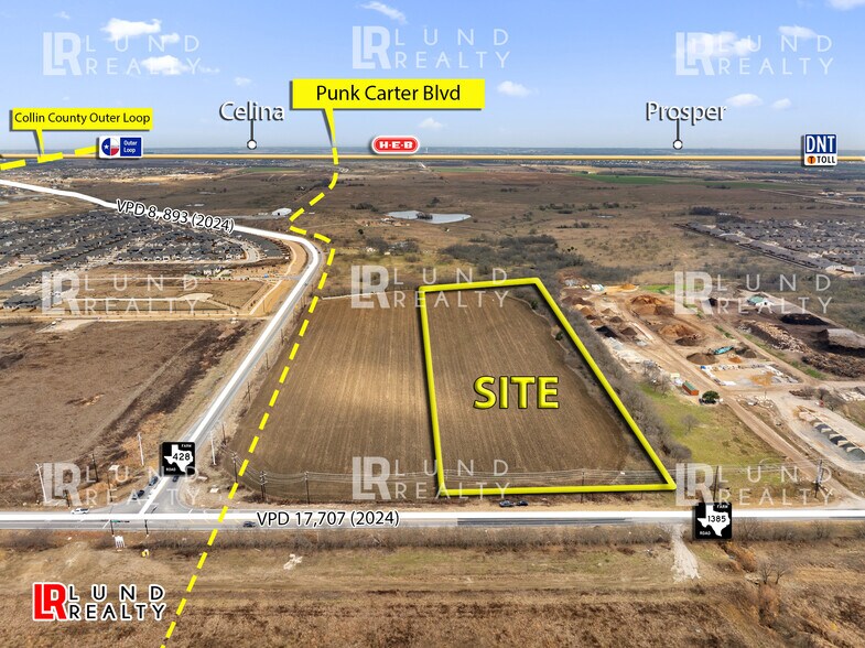 More Photos Of 9.485 Ac Corner FM-1385 & FM-428, Celina Land For Sale