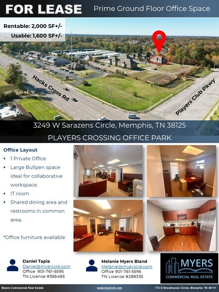 More Photos Of 3249 W Sarazen's Cir, Memphis Medical For Lease